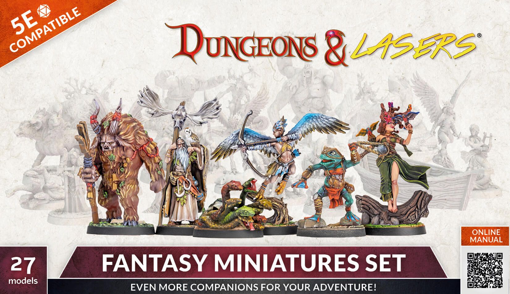 Fantasy Miniatures Set by Dungeons & Lasers